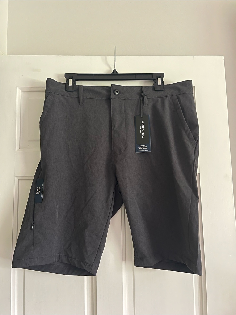 Kenneth Cole Charcoal Gray Men's Hybrid Shorts